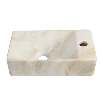 Felix 15 in. W x 8 in. D Modern Wall Mounted Rectangular Ceramic Mini Sink